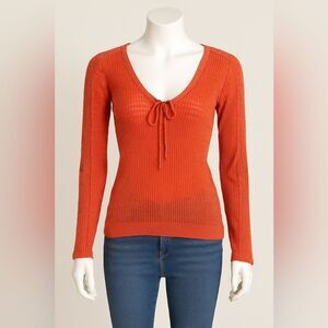 Armani Exchange Coral V-Neck Sweater Top Size Small — Send Me an Offer!